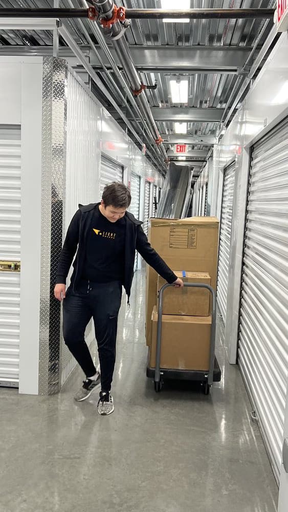 Climate-controlled storage warehouse